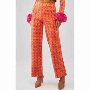 Show Me Your MuMu Pink and Orange Patterned Pants